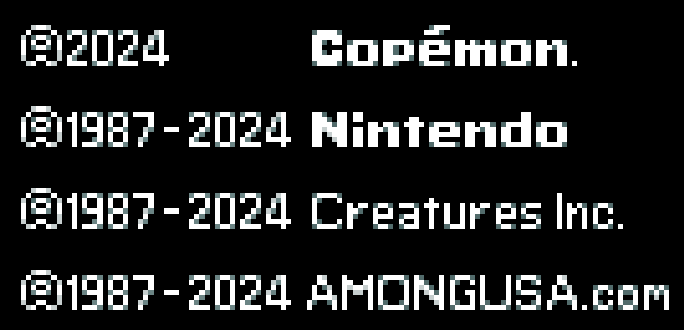 The joke credits seen when opening Pokemon Cope